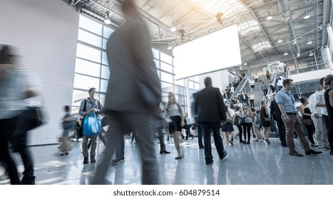 Businesspeople Walking International Trade Fair & Conference