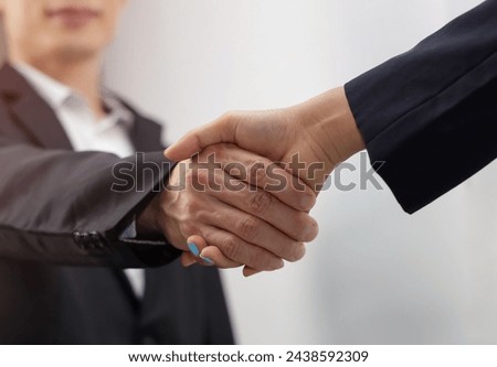 Businessteam of deal which handshake man and Success concept of handshaking after successful deal job