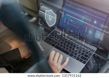 Businesswoman checking her stock market data