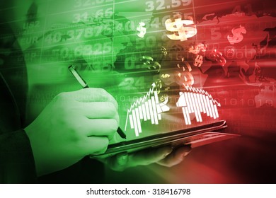 Businesswoman are checking stock exchange by using digital tablet - Powered by Shutterstock - Get 15% off with code: PIKWIZARD15