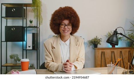 Businesswoman Closing Laptop Pc Computer After Finishing Work At Home Office Desk. Smiling Female Manager Freelancer Woman Busy Working Online, Remote Job. E-learning, Browsing Internet On Notebook