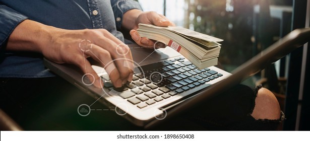 businesswoman hand using smart phone, tablet payments and holding credit card online shopping, omni channel, digital tablet docking keyboard computer at office in sun light