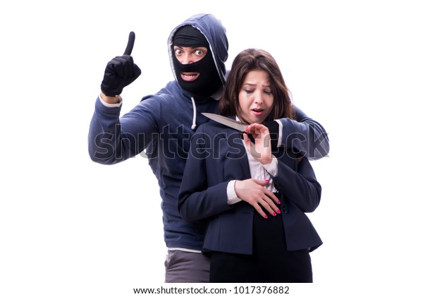 Businesswoman Kidnapped By Knifeman Stock Photo 1017376882 | Shutterstock