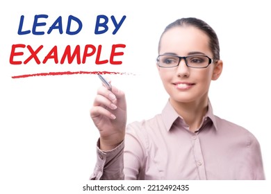 Businesswoman In Lead By Example Concept