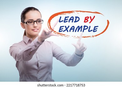 Businesswoman In Lead By Example Concept