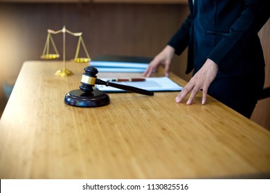 Businesswoman Leader Of The Group In Law Firm Corporate And Judge Court Concept Woman Head 