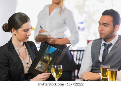 Businesswoman Looking Menu Restaurant Stock Photo 157712222 | Shutterstock