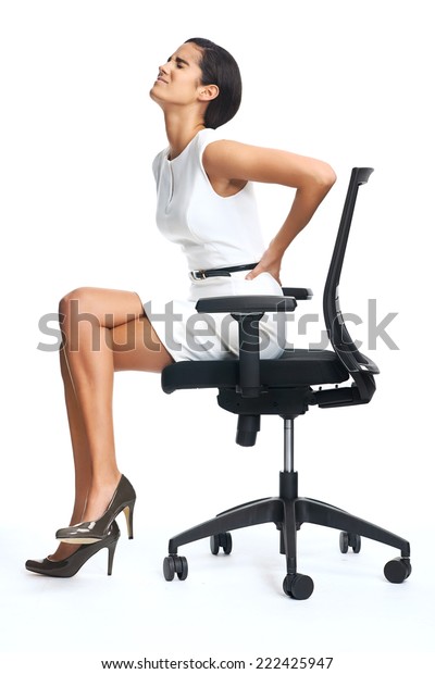 Businesswoman Lower Back Pain Sitting On Stock Photo Edit Now