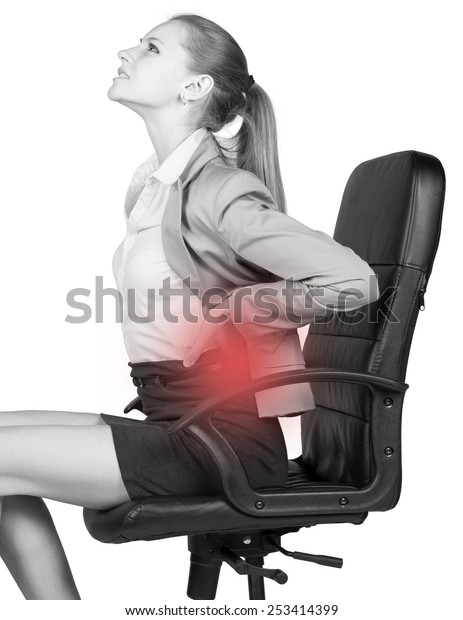 Businesswoman Lower Back Pain Sitting On Stock Image Download Now