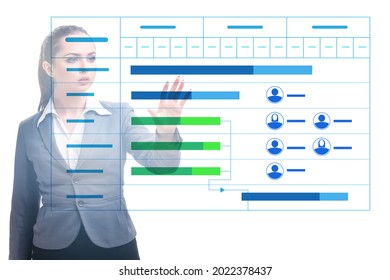 Businesswoman in project management concept