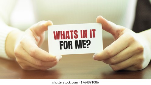 204 Whats in it for me Images, Stock Photos & Vectors | Shutterstock