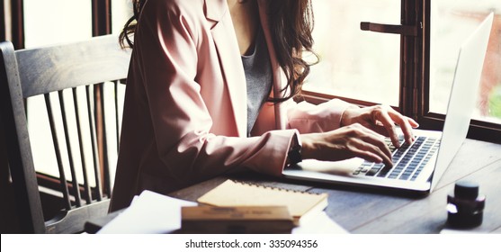 Businesswoman Secretary Reading Book Story Concept