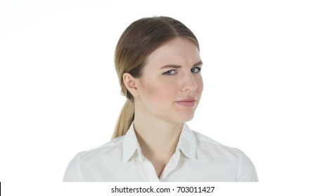 Businesswoman Shaking Head To Reject, No