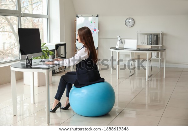 office yoga sitting ball