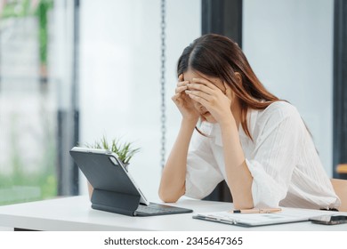 Businesswoman and stress, How can they fight it? Pain, including back pain, Acne and other skin problems, like rashes, hives. Headaches. Upset stomach. Feeling like you have no control. Lack of focus - Powered by Shutterstock