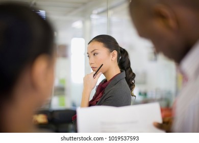 Businesswoman Thinking In Office