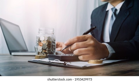 Businesswoman use laptop ,analytics and financial and bank technology concept, chart from computer laptop,Business growth concept - Shutterstock ID 1953429973