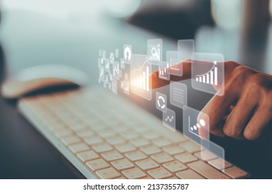Businesswoman using laptop in data management. - Powered by Shutterstock - Get 15% off with code: PIKWIZARD15