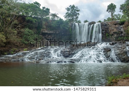 Busra waterfall in Mondulkiri, Cambodia long exposure