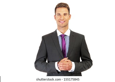 Bussines Man Over White Background