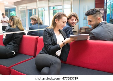 Bussines People At Modern Working Office