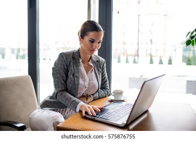 Bussines Woman In Cafe