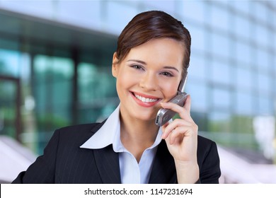 Bussines Woman Talking On The Phone