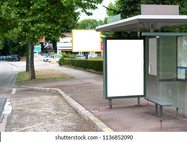 Busstop And Billboard Advertising Design Mockup