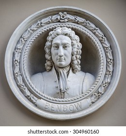 A Bust Of Former Royal Navy Officer John Benbow In Greenwich, London.