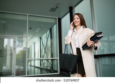 Busy Ceo Business Woman Going To Work