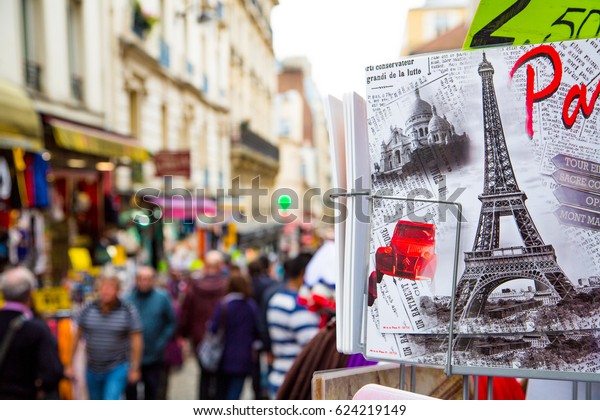 Busy Crowd Street Paris By Montmartre Stock Photo Edit Now 624219149 Busy and crowded are synonymous, and they have mutual synonyms. shutterstock