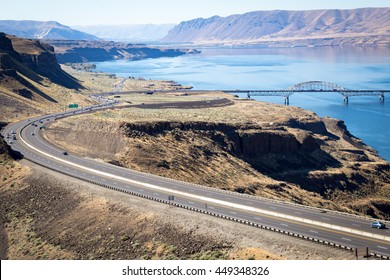 A Busy Highway In Eastern Washington