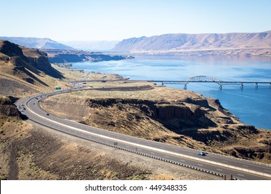 A Busy Highway In Eastern Washington