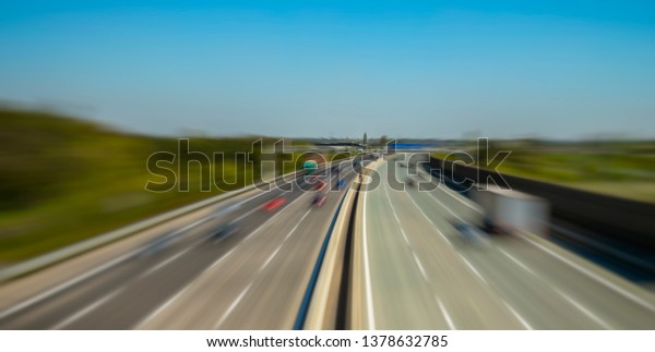 busy highway traffic\
blur