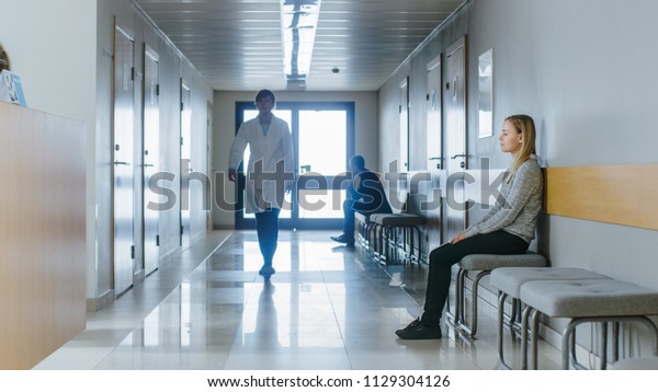 hospital hallway with people