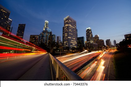 Busy Los Angeles At Night