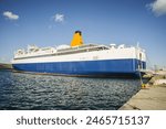 Busy port of Piraeus a popular dock for passenger ferries to Aegean destination islands