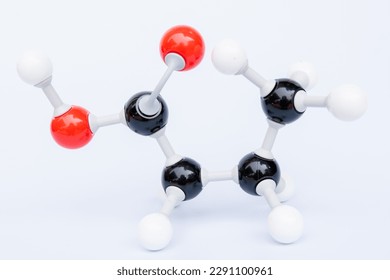 Butanoic acid is an oily colourless liquid with the chemical formula C4H8O2. It is a short chain saturated fatty acid found in the form of esters in animal fats and plant oils. Chemistry molecule mode