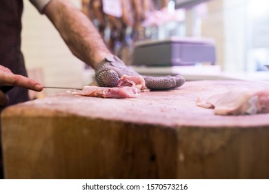 Butcher Cutting Fine Chicken Fillets