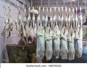 Butcher's Shop On The Street. Dubai, UAE - 16/JUL/2016