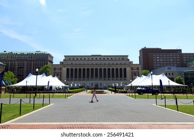 The Butler Library At Columbia University In New York City.