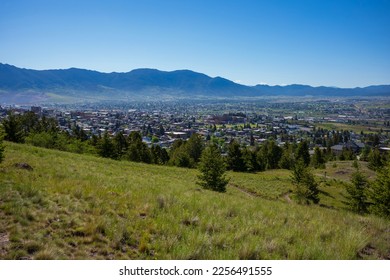 Butte, Montana, seen here on a clear, summer day from Big Butte Open Space Recreation Area, was established in 1864 as a mining camp in the northern Rocky Mountains on the Continental Divide.  - Shutterstock ID 2256491555