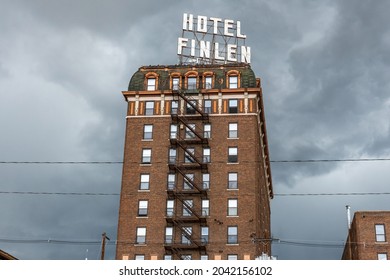 Butte, MT, USA - July 4, 2020: The Hotel Finlen