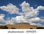 Butte and sky