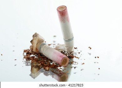 lipstick on a cigarette