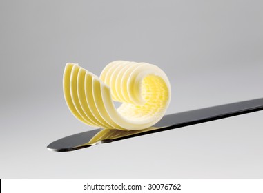 Butter Curl On A Knife