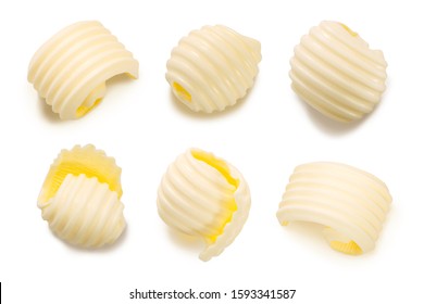 Butter Curls Isolated, Top View