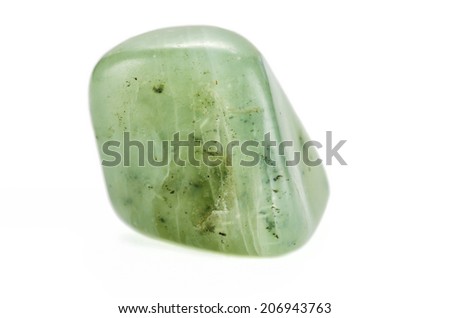 Butter jade stone on white