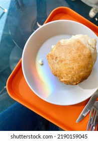 Butter Pound Cake On The Orange Plate