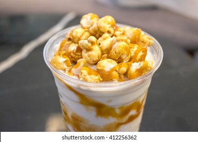 Butter Scotch Caramel Cream Popcorn Frappuccino